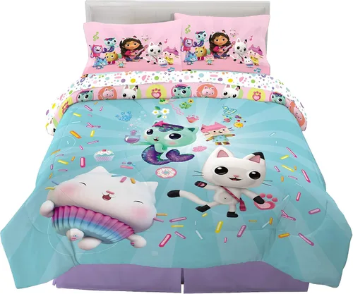Miniatura 51 de Franco - Juego de ropa de cama coleccionable Nintendo Donkey Kong, 5 piezas, edredón reversible supersuave y juego de sábanas con funda, tamaño Rojo