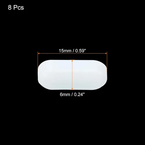 Miniatura 2 de MECCANIXITY Agitador magnético mezclador barra de agitación barra 0.591 in/0.59 "cilindro forma PTFE recubrimiento imán blanco para laboratorio 8