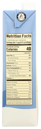 Miniatura 2 de 365 de Whole Foods Market - Leche de almendra orgánica sin endulzar de vainilla, envase de 32 onzas líquidas