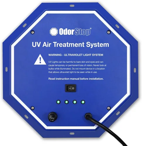 Miniatura 2 de Purificador de aire OdorStop OS7212PRO UV con sensor de flujo de aire de ahorro de energía y bombillas de 12 pulgadas
