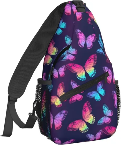 Miniatura 6 de Famame Mochila bandolera para el pecho, bolsa de hombro, gimnasio, ciclismo, viajes, senderismo, mochila para hombres y mujeres.., Multicolor27.