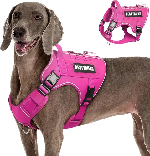 Miniatura 28 de Arnés Táctico para Perros Talla Pequeña, Sin Tirones Chaleco Militar para Perros con Asa, Arnés Reflectante de Servicio Pesado para Mascotas