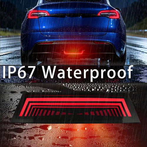 Miniatura 4 de Luces traseras LED de 3ª freno, luces traseras centrales piloto compatibles con Tesla Modelo Y 2020 2021 2022 intermitentes de remolque de repuesto