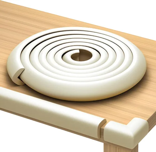 Miniatura 11 de Protectores de Seguridad para Muebles de Borde Afilado y 16.2 pies Cojín Protector de Espuma Parachoques de 15 pies, 4 Esquinas Adhesivas Gris