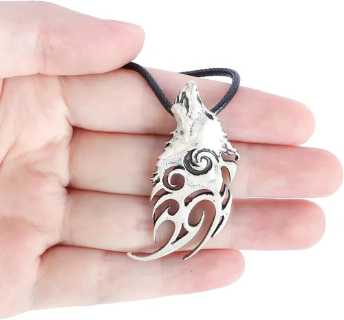 Miniatura 2 de HAQUIL Wolf Necklace Alpha Male Wolf Head Pendant Wolf Jewelry Gift For Men And Women