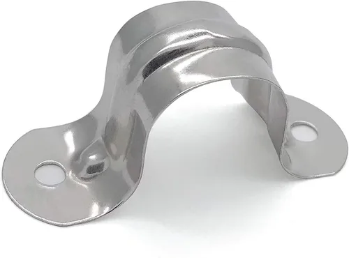 Miniatura 13 de Correa de tubo de soporte rígida de 1.5 pulgadas, abrazadera de correa de tubo en U de 2 agujeros, soporte en U de correa de acero inoxidable