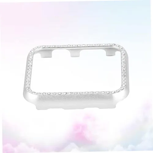 Miniatura 5 de Aleación de aluminio brillante Rhinestone Smartwatch Funda protectora parachoques para serie Sport Edition Plata
