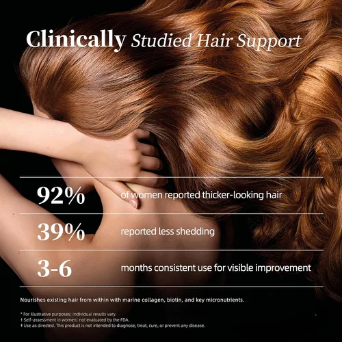 Miniatura 6 de Gomitas para el crecimiento del cabello para hombres y mujeres, vitaminas para el crecimiento del cabello con biotina, colágeno, vitamina C, hierro