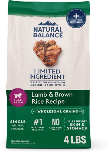 Miniatura 11 de Natural Balance Alimento seco para perros adultos de raza pequeña con ingredientes limitados, granos saludables, carne de res y arroz integral, 4