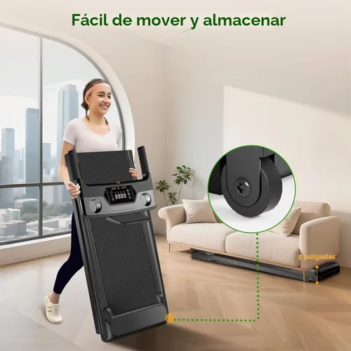 Miniatura 5 de Foldable Treadmill for Home, 3-in-1 Walking Pad with 13% Incline Handle Bar, 300LBS Capacity, 3.0HP Quiet Brushless, Small Treadmills for Small