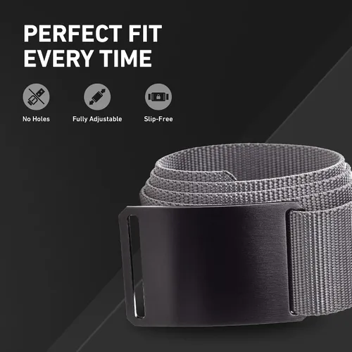 Miniatura 3 de GRIP6 Cinturón táctico – Sin agujero, cinturones de nailon para hombres y mujeres – Fabricado en los Estados Unidos (Ninja)