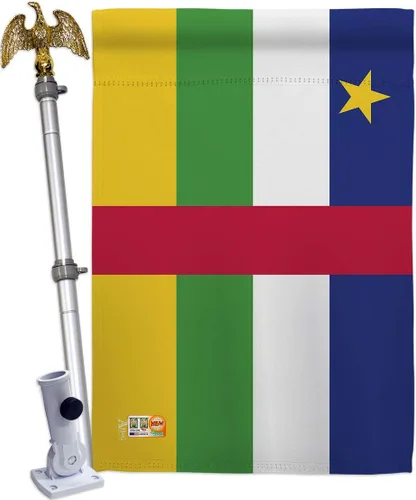 Miniatura 12 de Americana Home & Garden HG140049 Banderas de África Central de la Nacionalidad Mundial Impresiones Decorativas Casa Vertical 28" X 40" 13" 18.5
