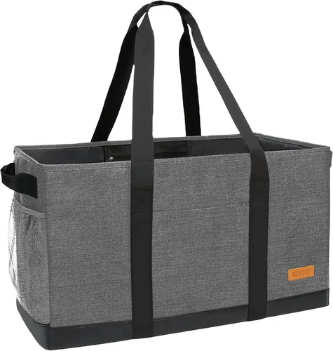 Miniatura 10 de WONDAY Portador de Bolsa de Compras Reutilizable Extra Grande de Pie con Asa, Treinta y Una Bolsa Utilitaria Plegable para Compras y Playa Verde