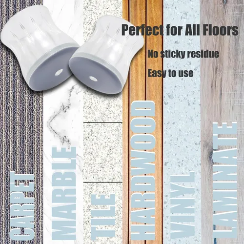 Miniatura 7 de Furnigear Protectores de suelo para patas de silla, protectores de silicona para patas de silla, protectores de patas de silla para suelos de madera