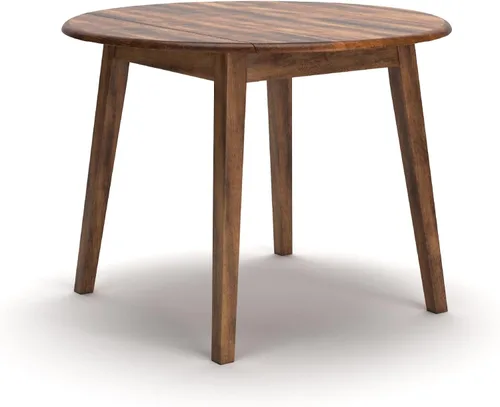 Miniatura 14 de Signature Design by Ashley Hammis - Mesa redonda de comedor con hojas abatibles, hasta 4 asientos, hojas abatibles con bisagras, madera, 36.38