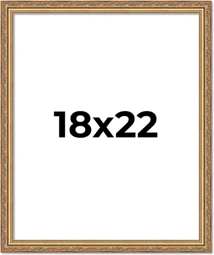 Miniatura 325 de Poster Palooza Marco de fotos de madera maciza ornamentada dorada de 3 x 3 pulgadas, ancho de moldeo de 1.25 pulgadas, con plexiglás acrílico UV
