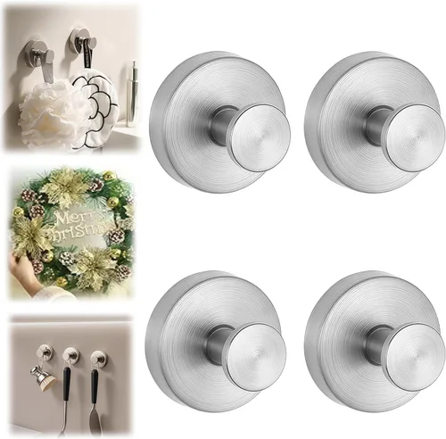 Miniatura 7 de Ganchos de ventosa para coronas en vidrio, ganchos de ventosa para ducha interior, ganchos de corona para puertas delanteras, ganchos de metal