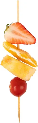 Miniatura 13 de Púas de bambú de 7.5 pulgadas, 100 púas desechables para aperitivos, resistentes, diseño triangular, púas de madera de bambú natural