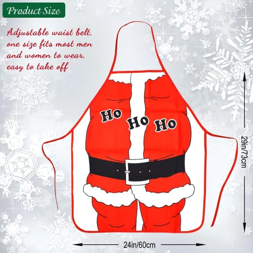 Miniatura 2 de Nialnant Paquete de 2 delantales de Navidad para mujeres y hombres, chef, divertidos delantales de cocina para parejas, para limpieza de cocina