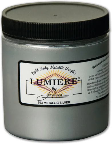 Miniatura 34 de Jacquard Lumiere Pintura para Tela de 2.25oz Turquesa Nacarado - Pintura Metálica para Tela, Cuero, Lienzo, Papel y Madera - Pintura Acrílica
