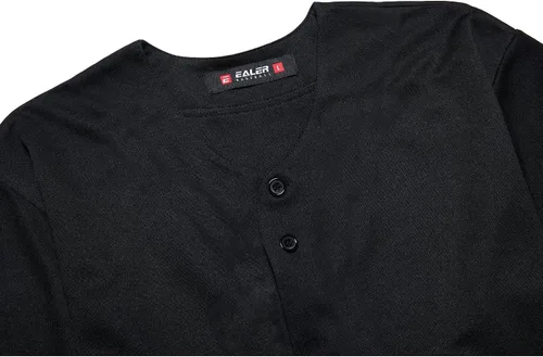 Miniatura 5 de EALER BJ80 Series - Camiseta de béisbol para hombre, con botones, manga corta, hipster, hip hop, uniformes deportivos
