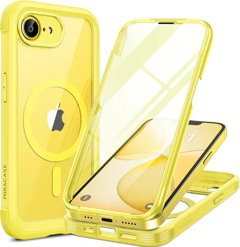 Miniatura 138 de Miracase Funda para iPhone 13 de 6.1 pulgadas, [sin burbujas] funda de teléfono de cuerpo completo con pantalla de vidrio completa integrada, sin