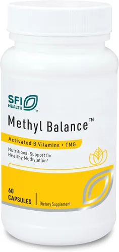 Klaire Labs SFI Health Methyl Balance - Suplemento de vitamina B activada + trimetilglicina - Metafolin metil folato, betaína TMG, vitamina B2, B6 y