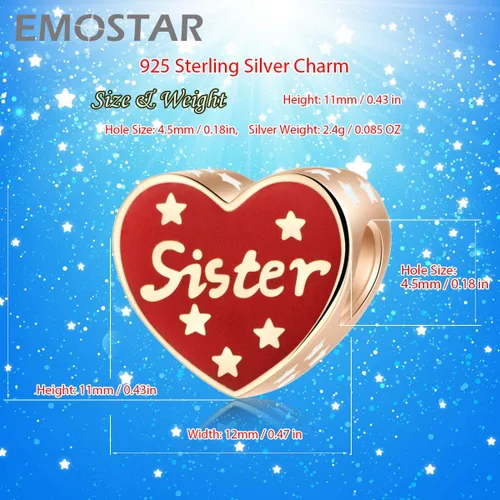 Miniatura 2 de EMOSTAR Dijes temáticos para el día de la madre, plata de ley, madre, padre, hija, hijo, nana, esposa, marido, madrina, corona de mamá, cuentas