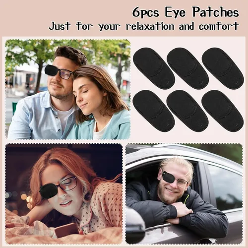 Miniatura 6 de 6 parches para los ojos, cómodos parches para el ojo izquierdo o derecho, para uso médico profesional, cobertura de un solo ojo, reutilizables