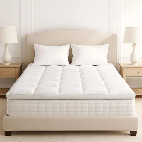 Miniatura 6 de Colchoneta de refuerzo Lavish Home, de plumas de pato, 4 pulgadas