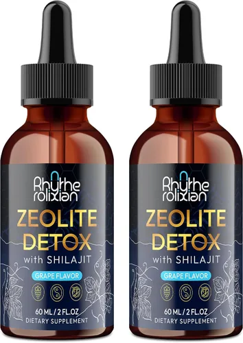 Miniatura 8 de Gotas de Desintoxicación de Zeolita Rhytherolixian – Mineral Shilajit con Ácido Fúlvico y Húmico Limpieza de Hígado e Intestino Suplemento