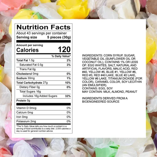 Miniatura 2 de Caramelos de agua salada Taffy en una bolsa de 3 libras, de Sweets