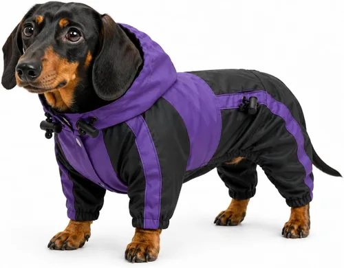 Miniatura 30 de Ropa para mascotas, ropa para perro, ropa para lluvia, nieve, impermeables, cuatro patas, impermeable para perros pequeños, medianos, grandes, Rojo