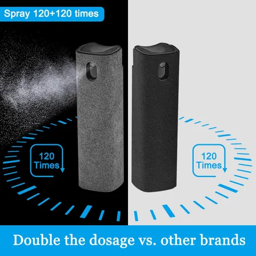 Miniatura 5 de Paquete de 2 limpiadores de pantalla en aerosol y toallitas para monitor de laptop y pantallas de automóvil, kit de limpieza de niebla de pantalla