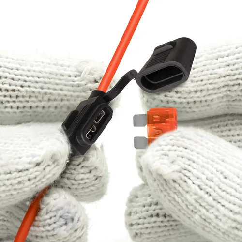 Miniatura 7 de MulWark Paquete de 2 cables marinos de cobre estañado de calibre 10, impermeables, IP67, portafusibles en línea, relé de bloque de fusibles de hoja