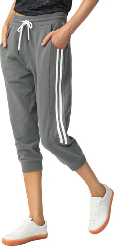 Miniatura 2 de SPECIALMAGIC Pantalones deportivos capri para mujer, pantalones capri casuales con bolsillos
