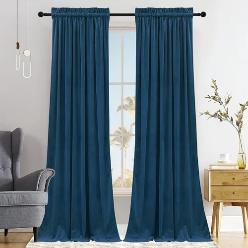 Miniatura 25 de SMILETIME - Cortinas de terciopelo blanco con bolsillo para barra, aisladas térmicamente, suaves, con filtro de luz y privacidad, para dormitorio