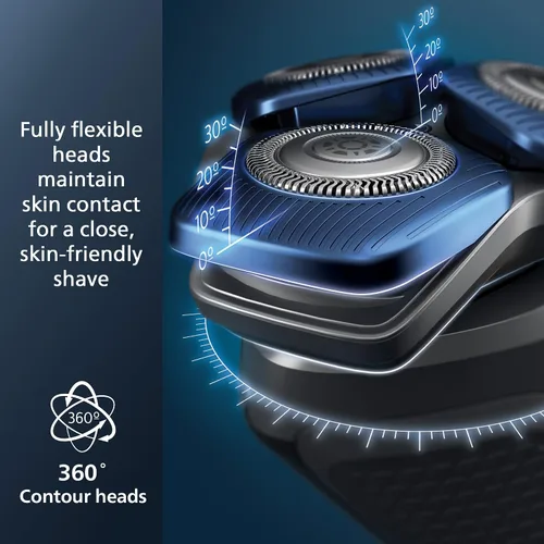 Miniatura 3 de Philips Norelco Shaver 7600, afeitadora eléctrica recargable en seco y húmedo con tecnología SenseIQ, cápsula de limpieza rápida, estuche de viaje