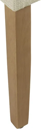 Miniatura 210 de Homepop Silla de comedor con detalles festoneados, sillas de comedor Parsons tapizadas, muebles decorativos para el hogar, tejido gris claro