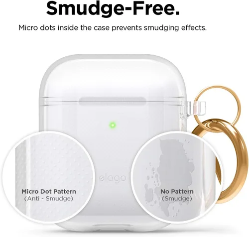 Miniatura 5 de Elago - Funda con llavero para audífonos AirPods 1 y 2 de Apple Transparente