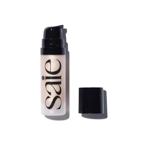 Saie Mini Glowy Super Gel - Base de maquillaje hidratante y suero iluminador enriquecido con vitamina C y aceite de escualano, maquillaje líquido