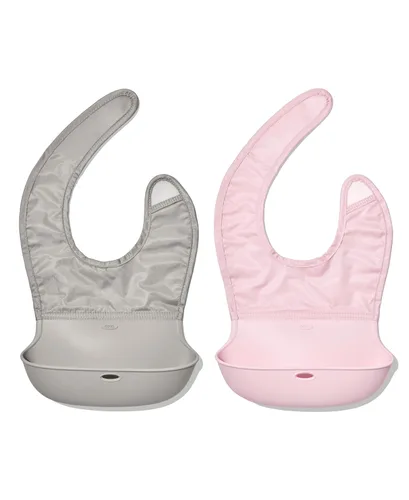 Miniatura 8 de OXO Tot Babero enrollable, paquete de 2, flor y anochecer
