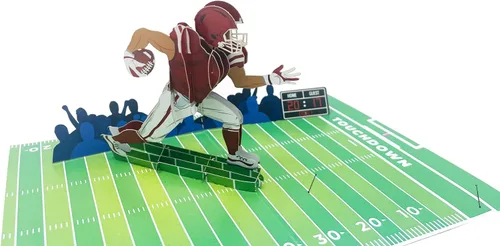 Miniatura 4 de Jugador de fútbol americano, tarjeta de felicitación desplegable 3D para todas las ocasiones, amor, cumpleaños, Navidad, deportes, felicitaciones