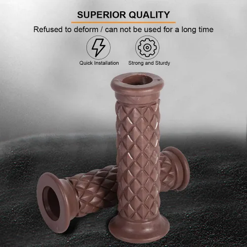 Miniatura 3 de Manija de hule antideslizante para manubrio de motocicleta 7/8", Marrón