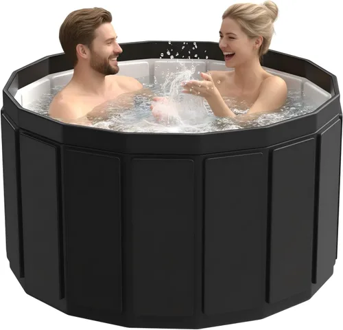 Bañera portátil para adultos, bañera plegable para spa caliente y baño de hielo, bañera plegable pequeña para baño, bañera portátil aislada de 6