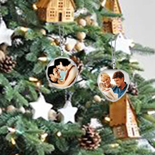 Miniatura 6 de Adorno colgante de cristal diáfano personalizado para espejo retrovisor de automóvil con foto, adorno personalizado para automóvil, decoración