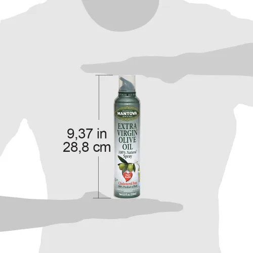 Miniatura 3 de Mantova Spray de Aceite de Oliva Extra Virgen de 8.5 onzas, Botella de Spray - Controla la Cantidad de Aceite - Ideal para Ensaladas y Cocina