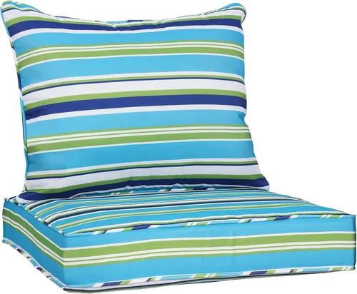 Cojines de exterior con almohadas de respaldo, 24 x 24 pulgadas, resistentes con cremallera, cojines para muebles de patio, sillas de comedor,