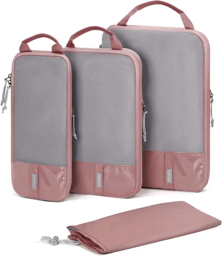 BAGSMART - Juego de 6 cubos de compresión para maletas, juego de 6, 4 y 2, cubos organizadores de viaje, juego de bolsas expandibles, organizadores