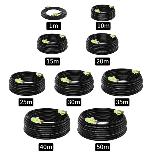 Miniatura 9 de Cable Ethernet Cat 7 para exteriores, 26 AWG, resistente, Cat7, cable de conexión de red RJ45, velocidad de transmisión, 10 Gbps, ancho de banda